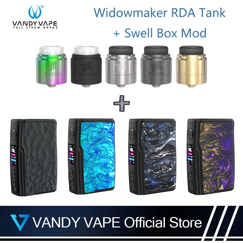 

Original Vandy vape Swell Box Mod with Vandyvape Widowmaker RDA Tank Electronic Cigarette KIT For vaper without battery