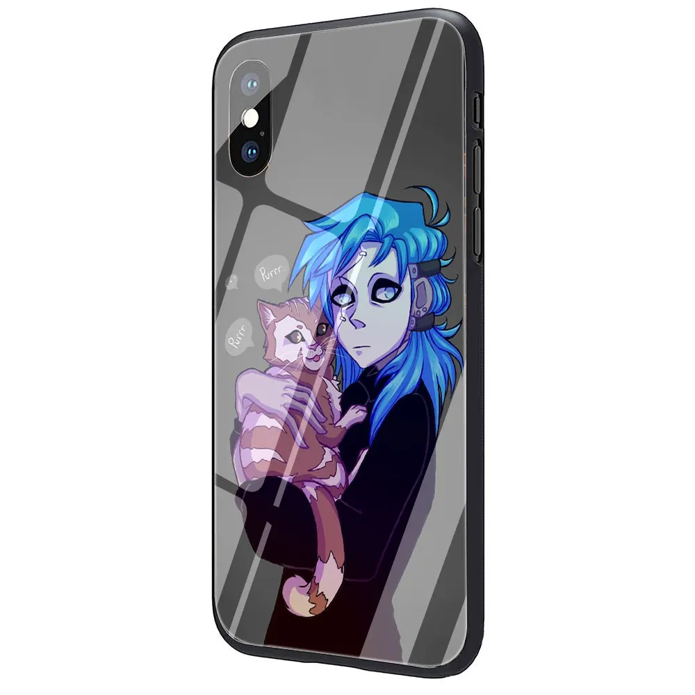 G4 Sally Face Game ананас закаленное стекло ТПУ Черный чехол для iPhone 11 Pro X или 10 8 7 6 6S Plus 5 5S SE Xr Xs Max - Цвет: G4
