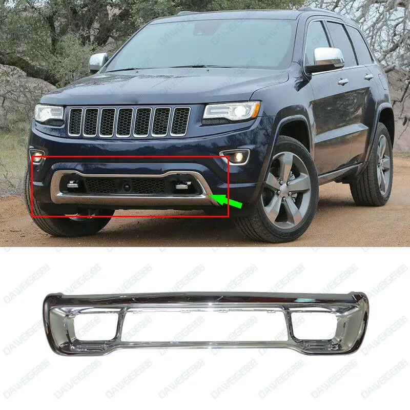 Car modification Car accessories High Quality Chrome Front Bumper Applique Fit Jeep Grand Cherokee
