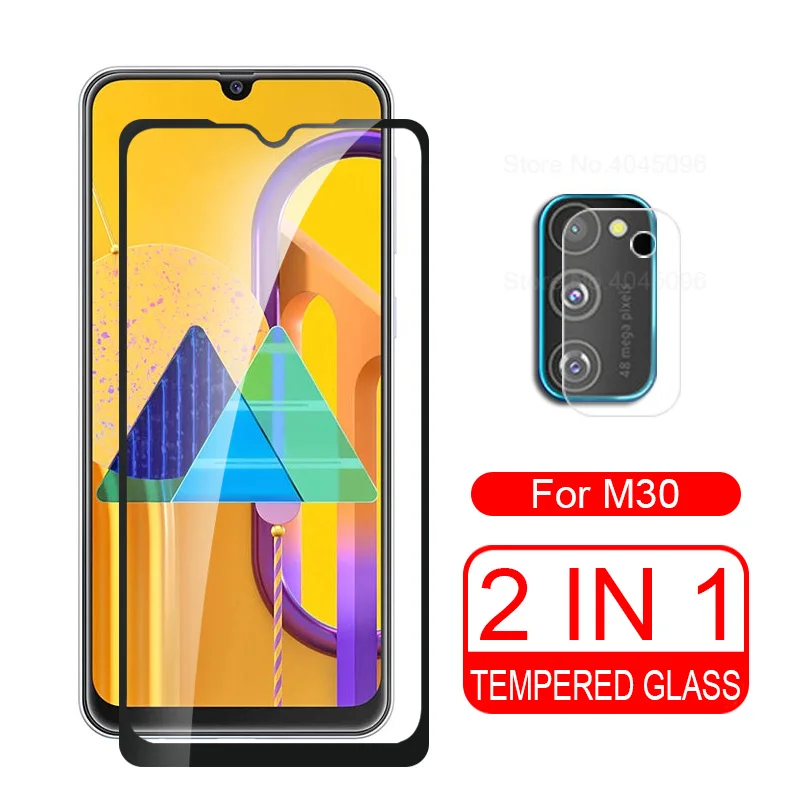 2в1 закаленное стекло для samsung m30s Защита объектива камеры для samsung galaxy m30s m 30 s 30 s m307 защитное стекло задняя крышка - Цвет: 2 in 1