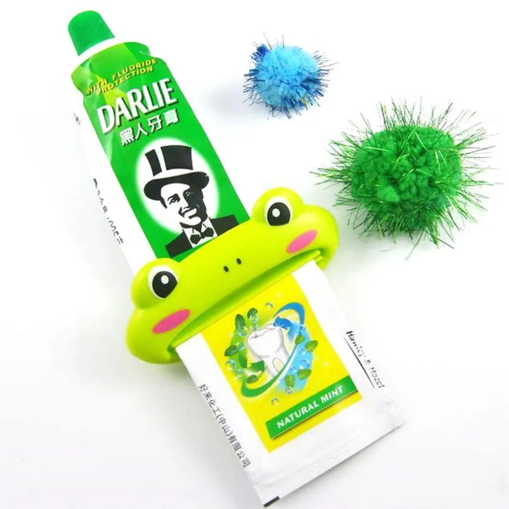 

2Pcs Cartoon Dispenser Squeeze Tube Squeezer Easy Press Toothpaste Tube Dispenser Rolling Holder Bathroom Tools 5 Types Random