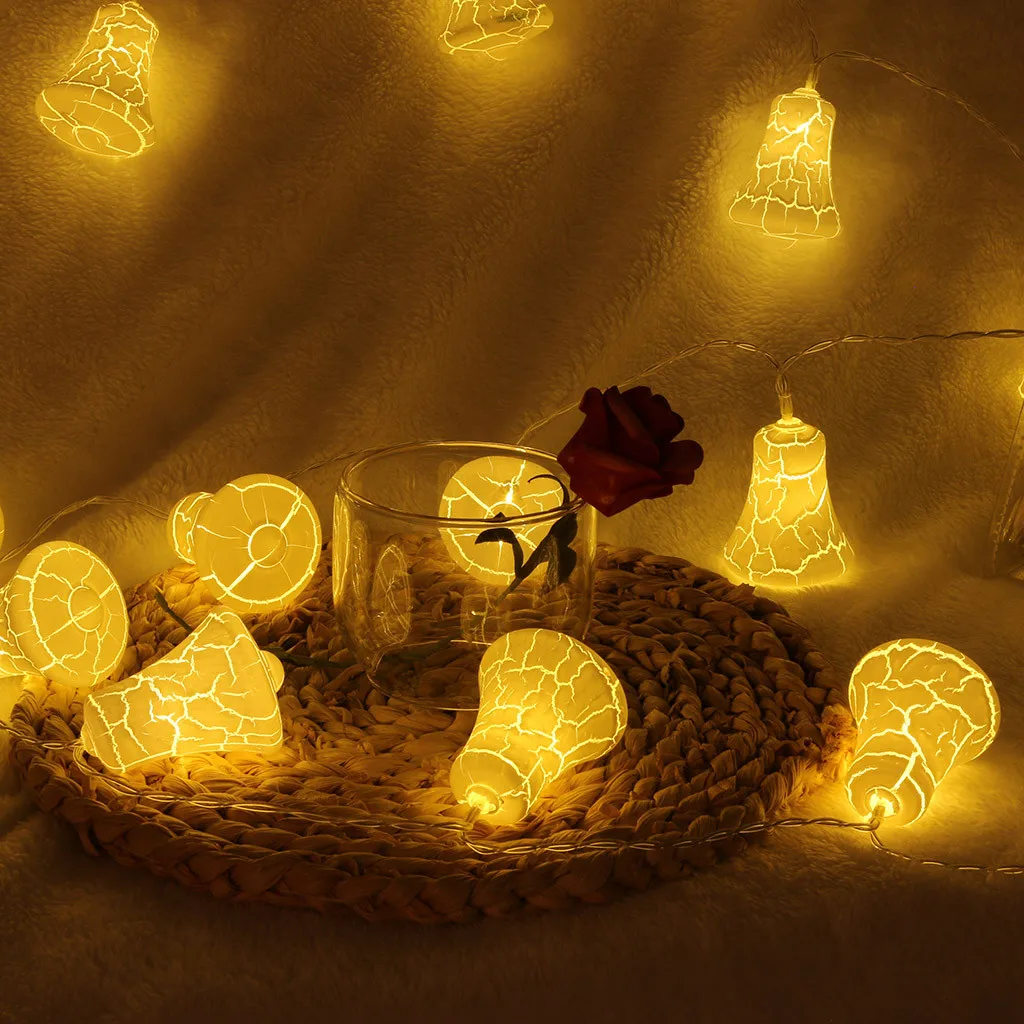 Crack Bell Decorative Light 3 Meter 20 Led Light String Home Decoration Christmas Lamp Party Wedding Decorative Fairy Lights