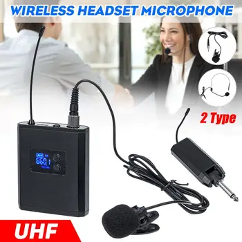 

Dual Channel UHF Wireless Lavalier Lapel Microphone System with Bodypack Transmitter Mini Lapel Mic & Receiver for Speech Stage