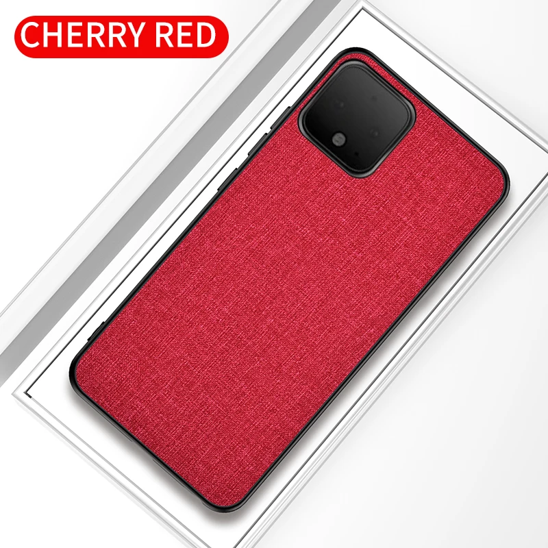 Тканевый жесткий чехол из поликарбоната для Google pixel 4 XL чехол для телефона мягкий ТПУ бампер задняя крышка для Google pixel 3A XL 4 противоударный чехол - Цвет: Red