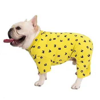 

100% Cotton Pug French Bulldog Dog Clothes Pet Pajamas Velvet Winter Dog Overalls PitBull English Bulldog Dog Clothing Four Legs