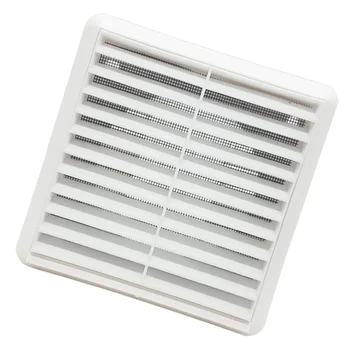 

1PC Air Vent Ventilation Grill Cover Wall Ceiling Mounted Vent Built-in Fly Screen Mesh for Bathroom Office Home (White, 100mm)