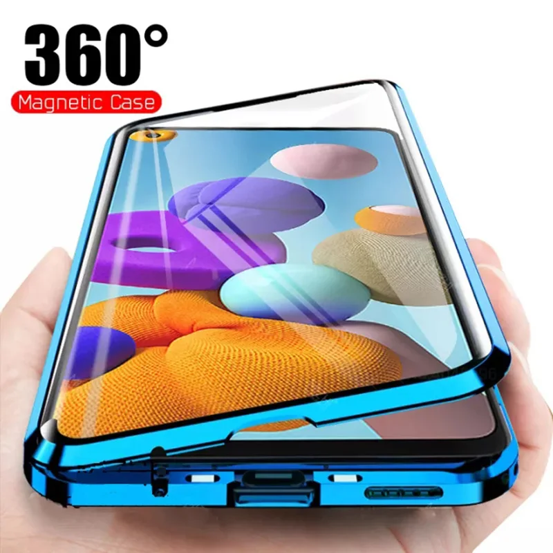 Двухсторонний магнитный металлический чехол для Samsung Galaxy S30 S20 S21 S10 S9 S8 Plus Note 20 UItra 10