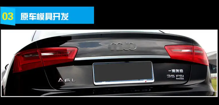 Автомобильный стильный значок двери хвост ворота литья для Audi A4L A6L Q3 Q5 2009- модель ABS хромированная задняя дверь логотип ниже d