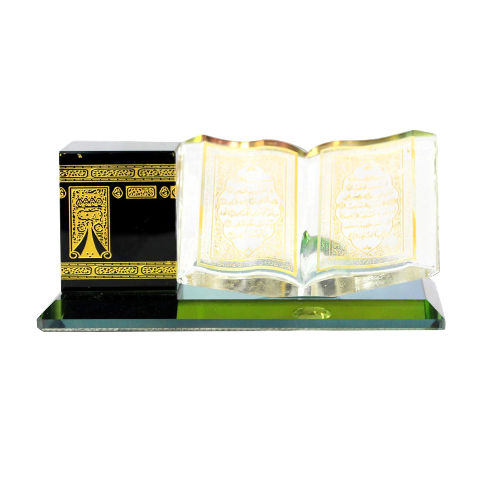 Desktop Office Islamic Building Car Kaaba Model Muslim Crystal Figurines Bedroom Handicrafts Gift Collectible Home Decor