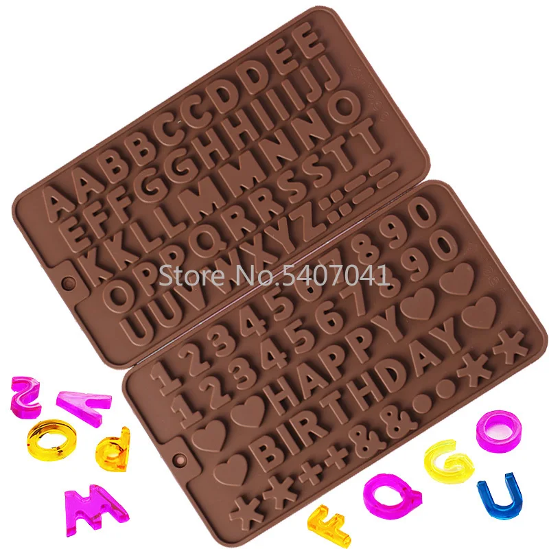Popular1PC цифры украшения из букв формы силиконовые смолы ремесло DIYExpoxy для