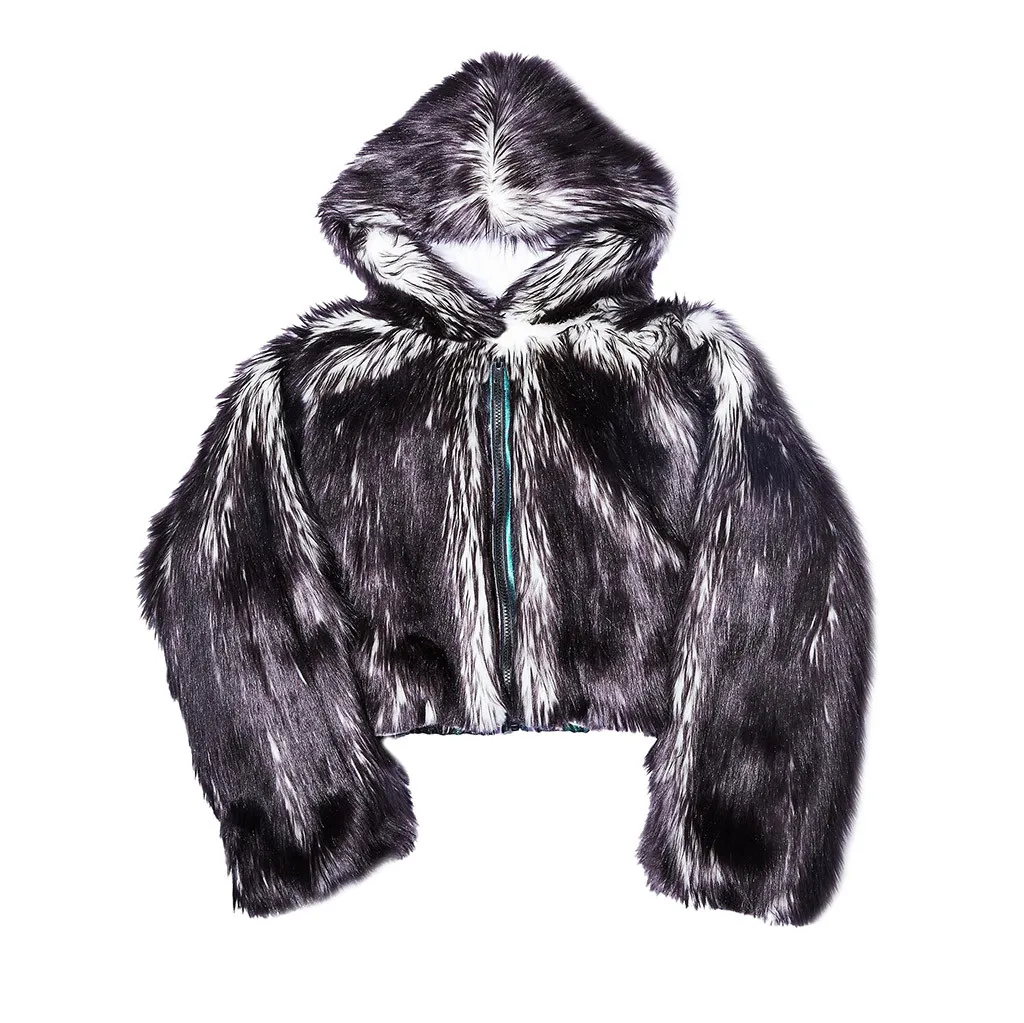 Женское зимнее пальто из искусственного меха,, теплая куртка, светодиодная, многоцветная, для телеуправления, костюм, куртка, теплая верхняя одежда, пальто, вечерние пальто# J30