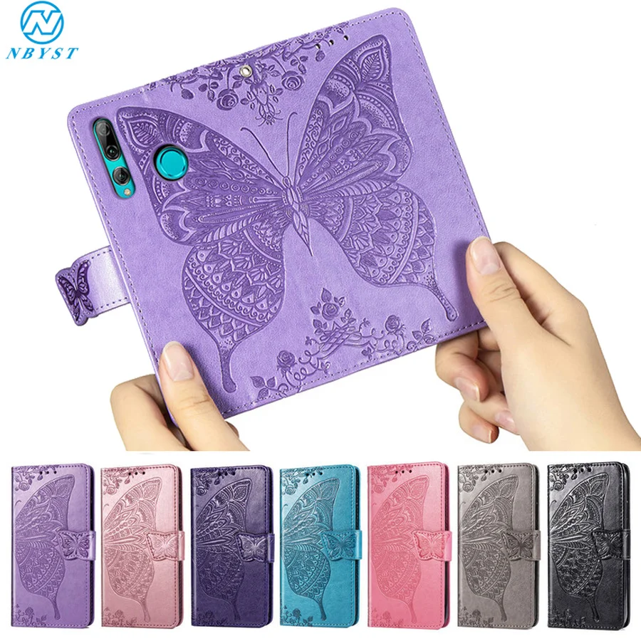 Кожаный чехол книжка с цветком для Huawei P30 P20 Lite Pro P Smart Z Plus 2019 Honor Mate 10i 20 9X Y5 Y6 Y7