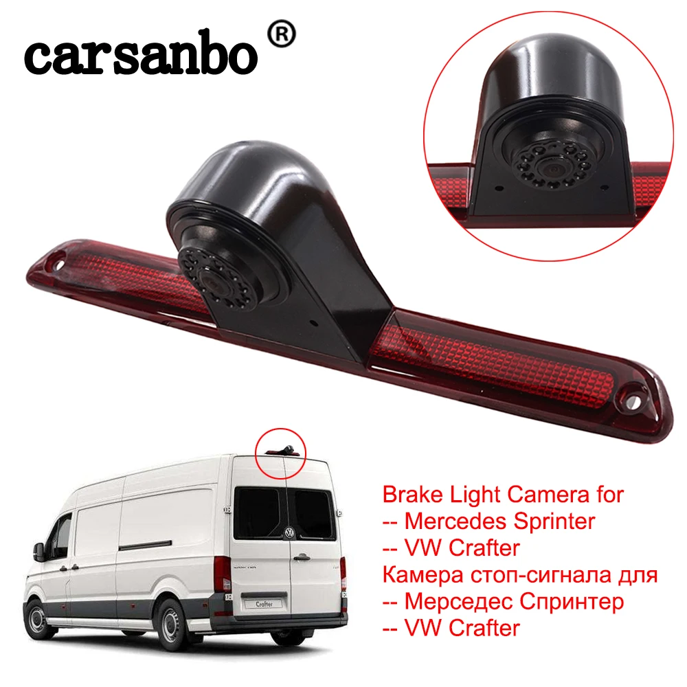 

Carsanbo Brake Light Camera Waterproof LED Brake Light Car Reverse Backup Rear Camera CCD HD For Mercedes Sprinter/VW Crafter