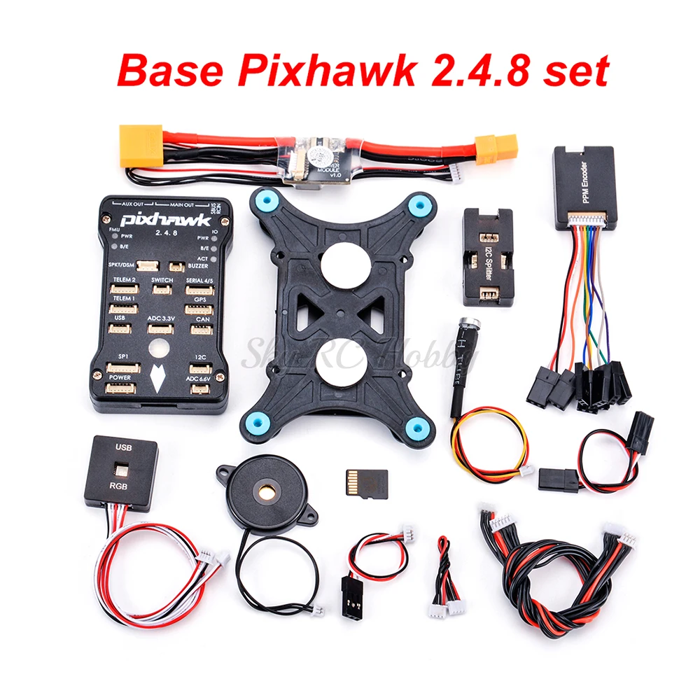 Pixhawk PX4 PIX 2.4.8 32 бит Контроллер полета M8N gps Minim OSD PM переключатель безопасности зуммер PPM IEC RGB 4G SD 433/915 Телеметрия