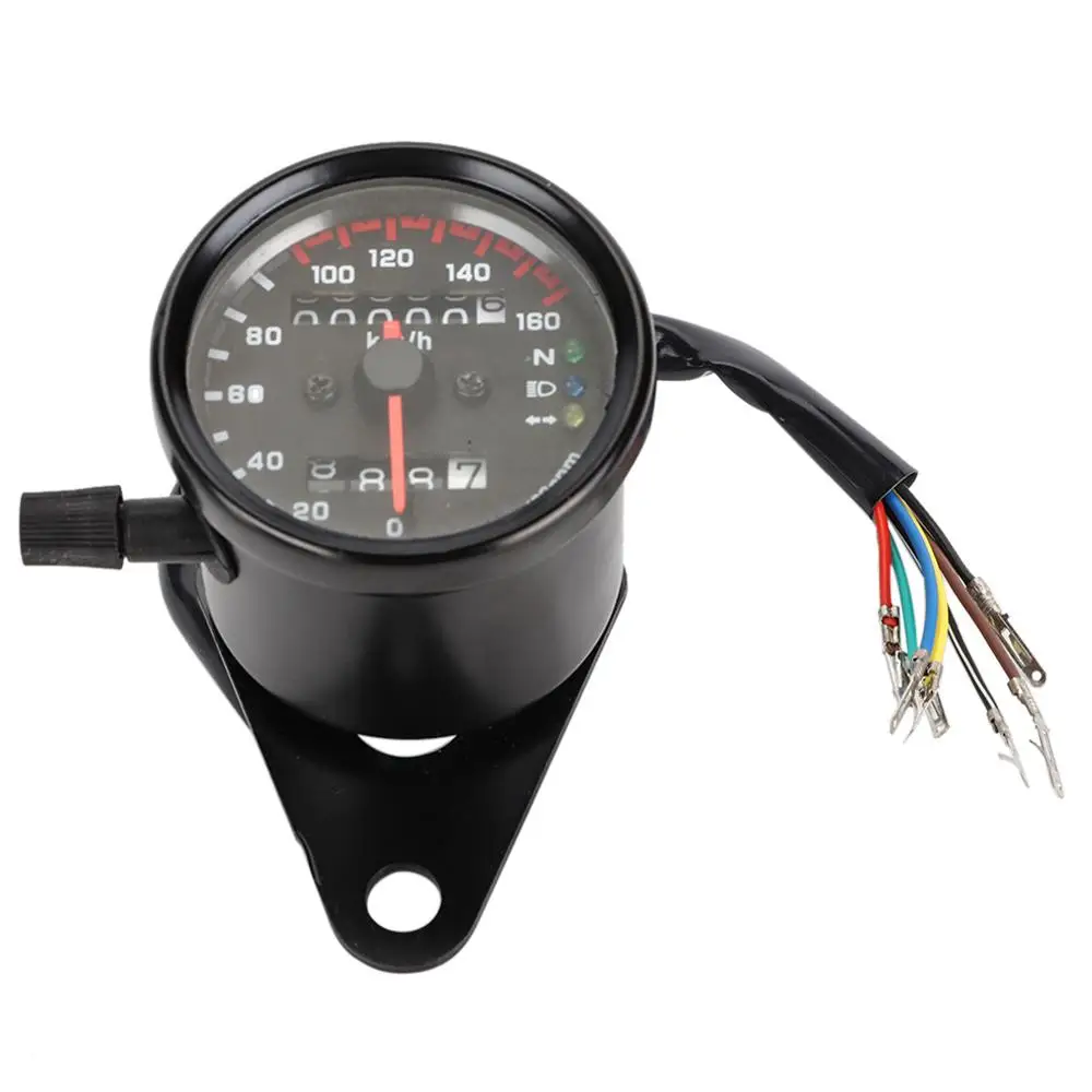 Запчасти для мотоциклов DC12V Универсальный Мотоцикл ATV одометр спидометр датчик с светодиодный подсветкой мотоцикла