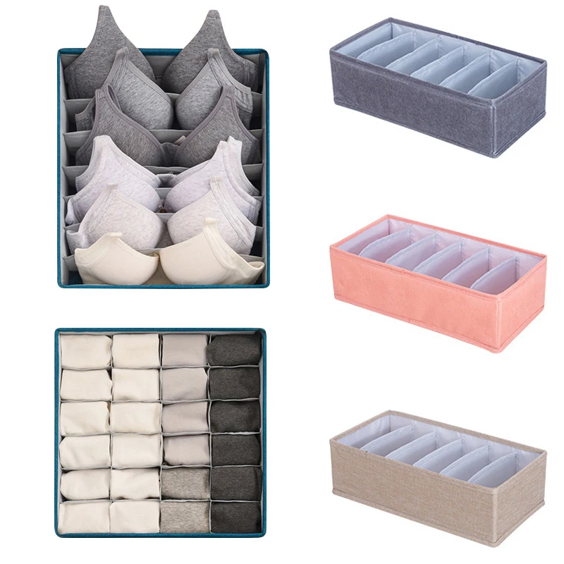 Plastic Underwear Tie Bra Socks Storage Box Organizer Desk Drawer Divider 