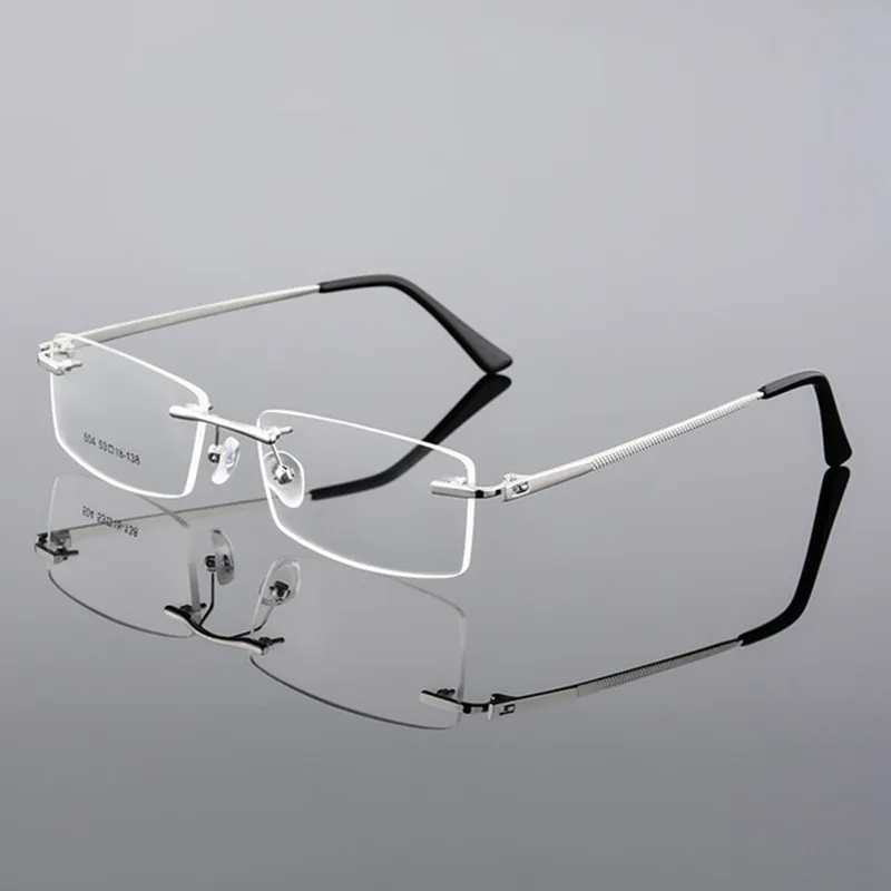 Fertige Herren randlose Myopiebrille Anti-Blaulicht Damen Kurzsichtigkeitsbrille Brillen für Computerbrillen – Detail 3
