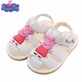 

Original Peppa pig cartoon George casual summer sandals children boys and girls shoes non-slip soft bottom toddler sandals