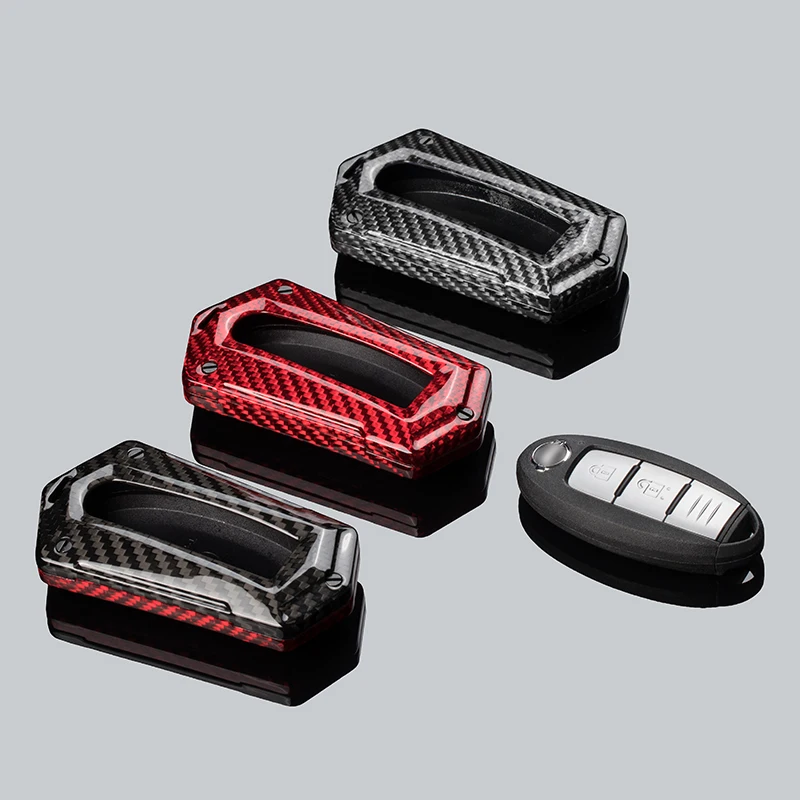 

Car modification Carbon Fiber Remote Key Fob Car key Case For Nissan Qashqai X-Trail T32 T31 Juke Kicks Tiida Pathfinder Note