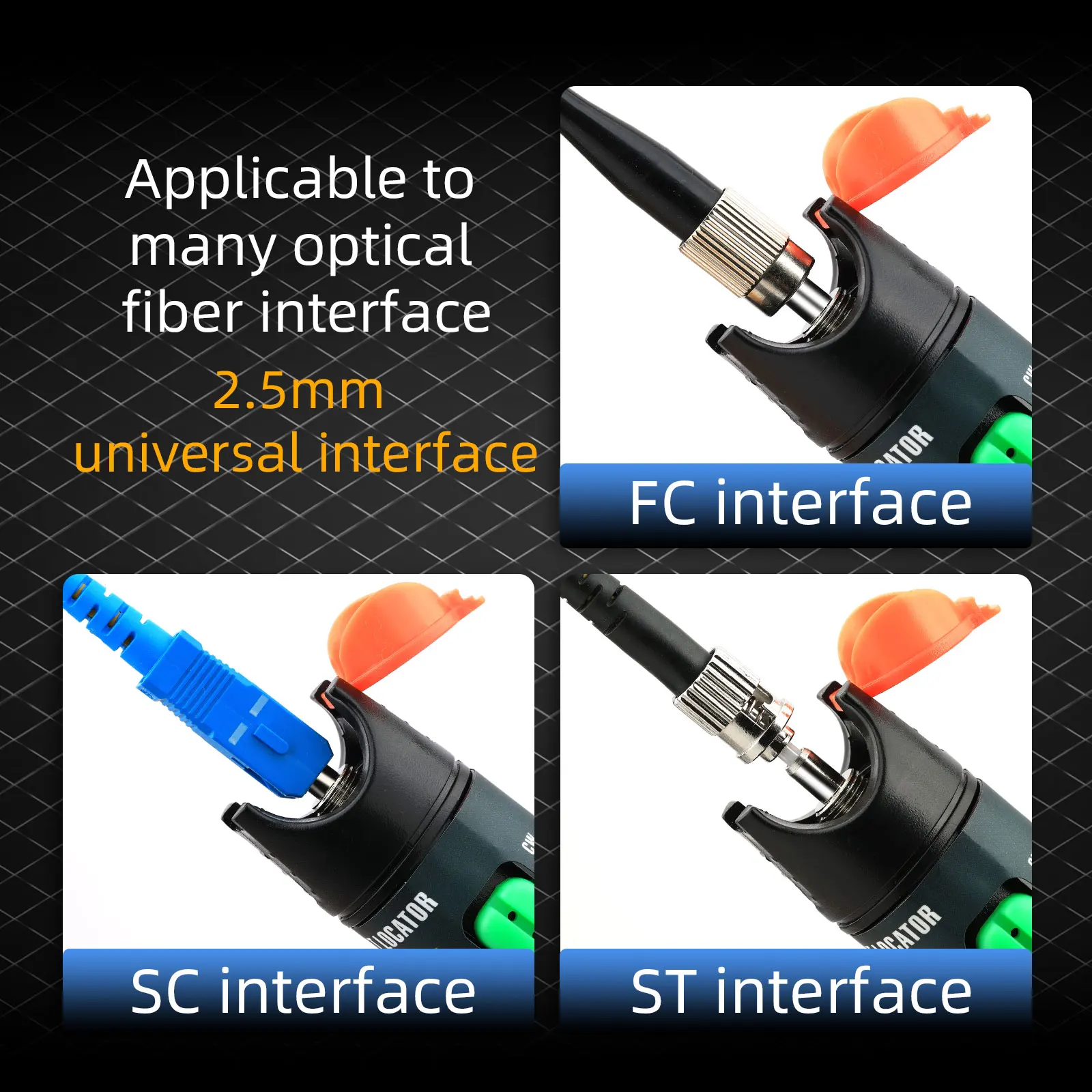 FTTH Visual Fault Locator Fiber Optic Cable Tester Fiber Fault Detector Test Tool VLF  5MW-50MW