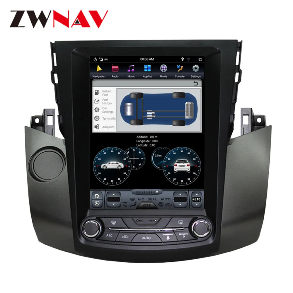Android 9 64+ 4G Tesla с DSP Carplay Автомобильный мультимедийный плеер стерео для Toyota RAV4 2006-2012 gps навигация