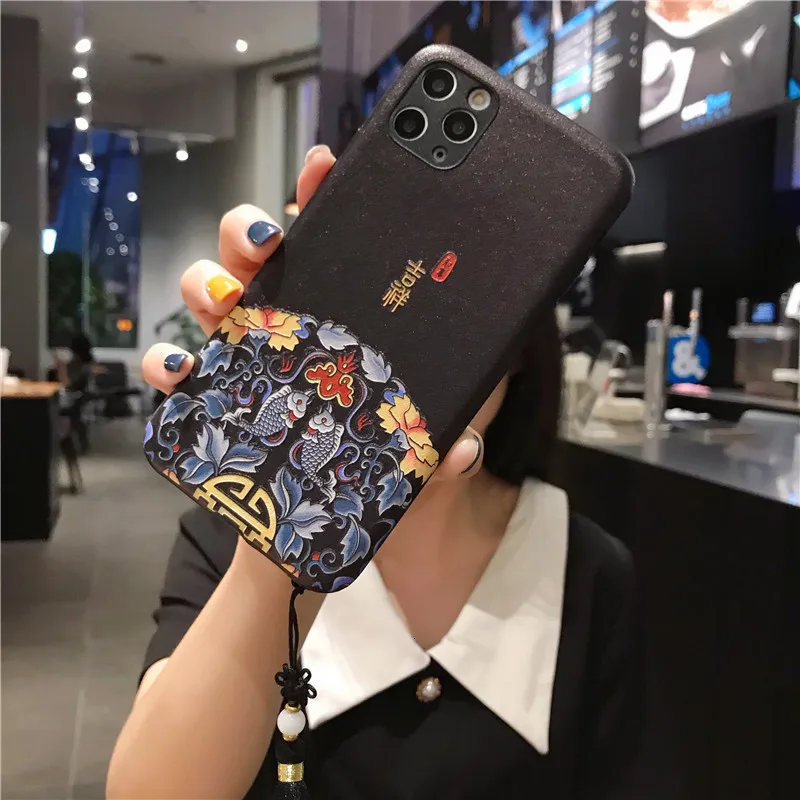 IMIDO чехол в китайском стиле для IPhone 11pro Max/XR XS Max/7 8 p/6 6sp Китайский силиконовый чехол с принтом Модный и простой