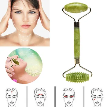 

Salon Face Lift Skin Care Quartz Roller Hand Tools Thin Birthday Gift Artificial Jade Home Tightening Facial Massager Bedroom