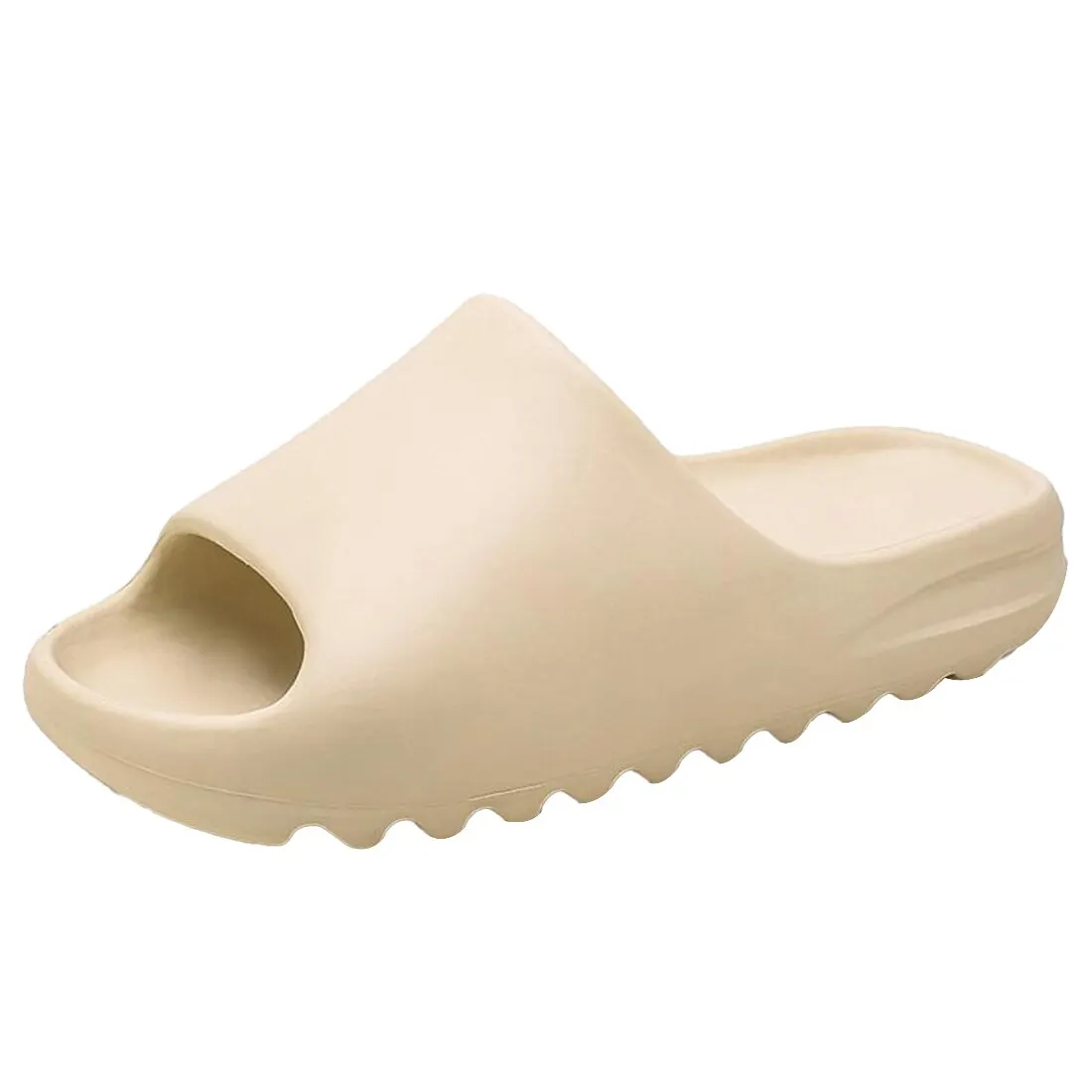 Los hombres de verano de diapositivas fresco transpirable sandalias de playa Flip Flops Boca de pescado de los hombres ligero blanco hueso de talla grande 37-46