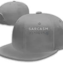 Сарказм It's How I Hug унисекс бейсболка с плоским Биллом Регулируемая серая