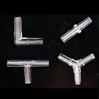 10PCS 4mm Aquarium Airline Tubing Connectors Plastic Inline Valve  Hoses Joints Tee/Cross/Elbow/Y Shaped Air Pump Accessories 1
