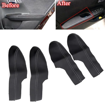 

CITALL 4pcs Microfiber Leather Car Door Armrest Cover Surface Shell DIY Trim Panel Fit for Honda Accord 9th 2014 2015