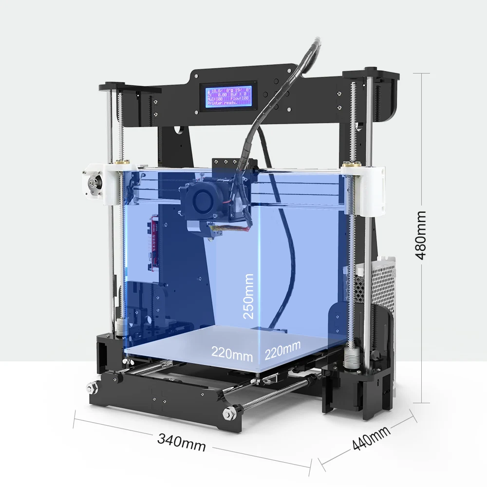 3D принтер Anet A8 Reprap Prusa i3 с двойным электродвигателем Z открытым исходным кодом