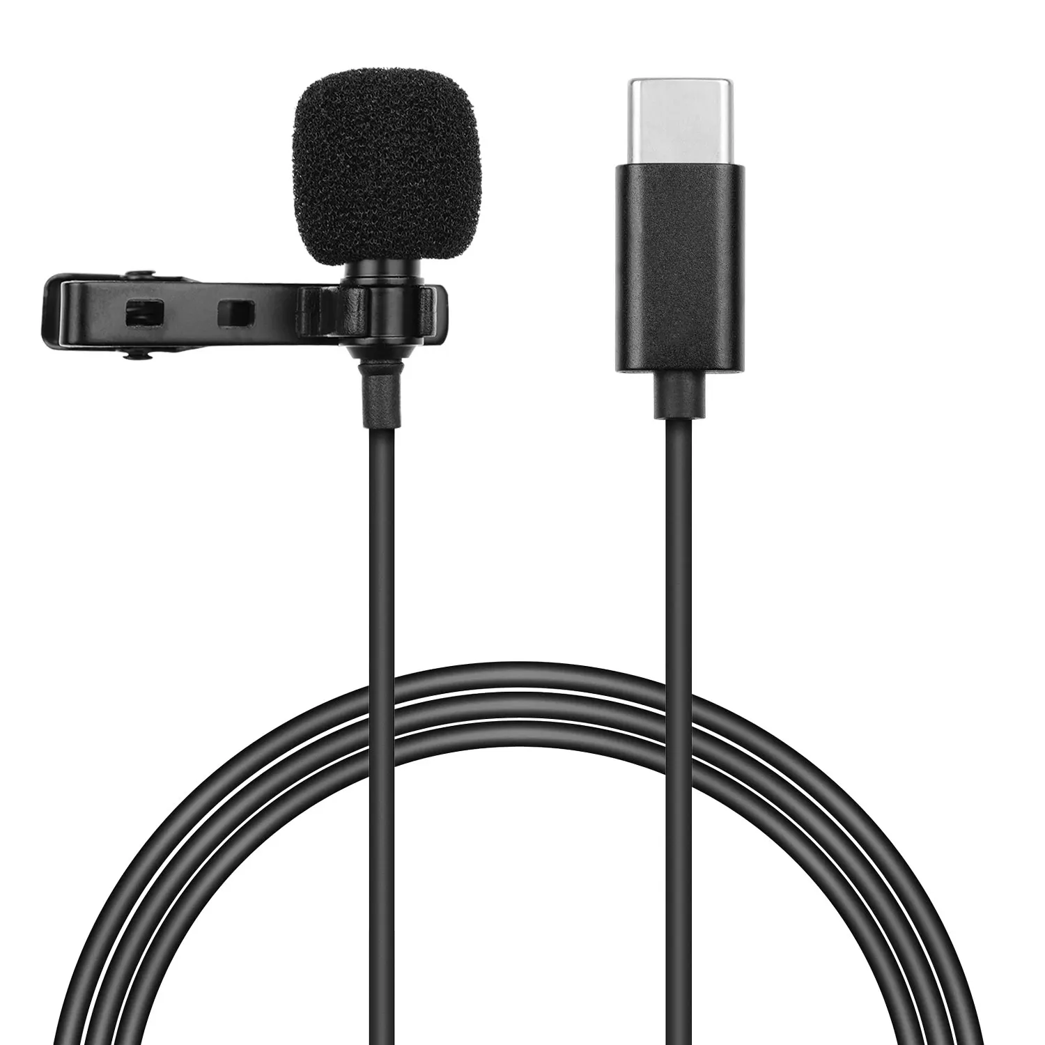 Всенаправленный петличный микрофон типа C записывающий конденсаторный с