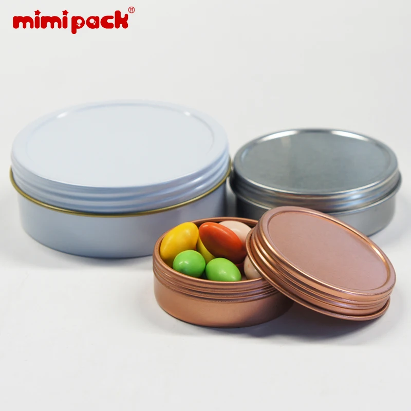 Mimipack пустые металлические 6 цветов неглубокие жестяные крышки жестяные банки 12 штук жестяные коробки для конфет, бисквита, жевательной резинки