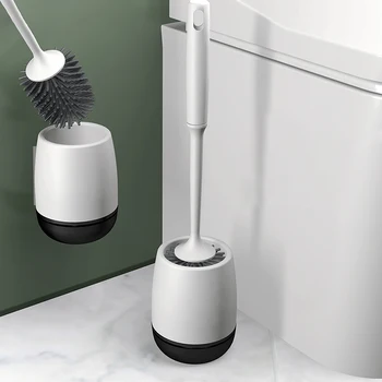 

Rubber Head Frame Cleaning Toilet Brush For Bathroom Wall-mounted Household Floor Clean Bathroom Accessories Toilet Brush