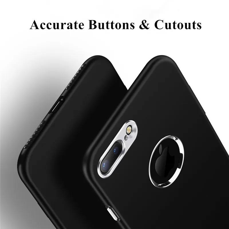 Роскошный Матовый чехол для iPhone 6, 6s, 7, 8 Plus, противоударный резиновый силиконовый ТПУ мягкий чехол, чехол для iPhone X, сумка для телефона