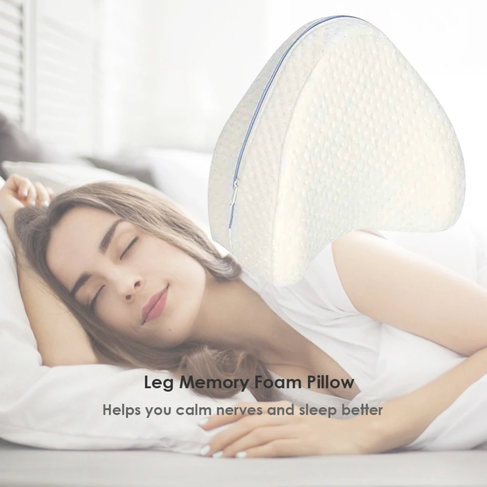 

Pregnancy Body Memory Foam Pillow Orthopedic Knee Pillow legs Wedge Pillow Cushion for Side Sleeper Sciatica Relief