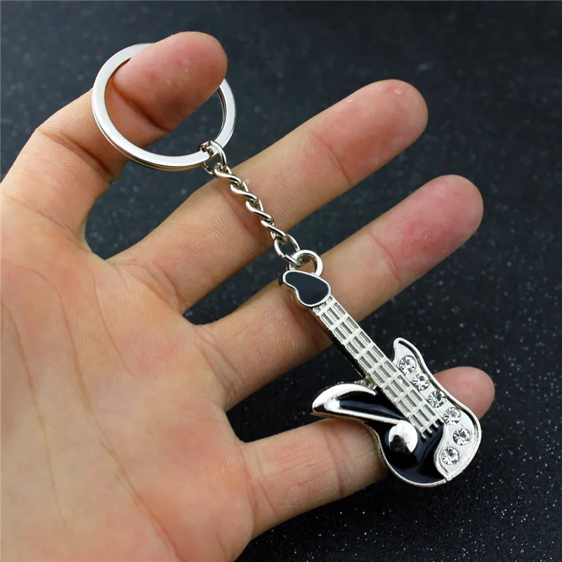 New Style Cool Metal Guitar Keychain Pendant Creative Keychain Pendant Opening Promotional Gift Souvenirs