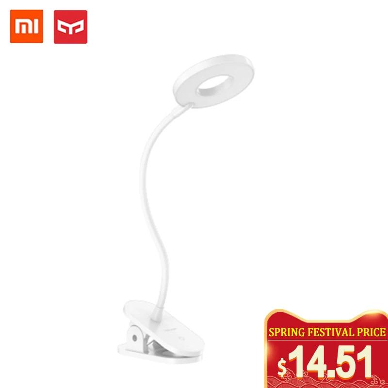 Cena Yeelight led na biurko klips lampy lampka nocna z usb akumulator 360 stopni regulowany ściemniania czytanie lampa do sypialni