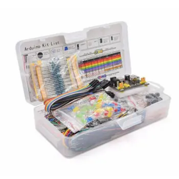 

Electronics Component Basic Starter Kit with 830 Tie-points Breadboard Cable Resistor Capacitor LED Potentiometer