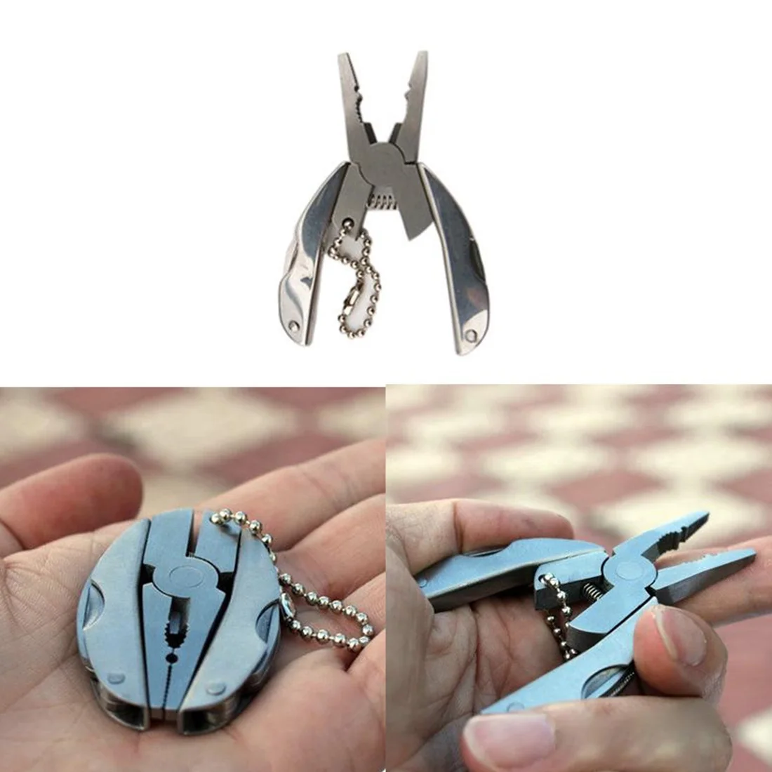Карманные многофункциональные плоскогубцы 1 шт. наружные мини портативные складные многофункциональные плоскогубцы зажим Брелок инструмент для ремонта автомобиля