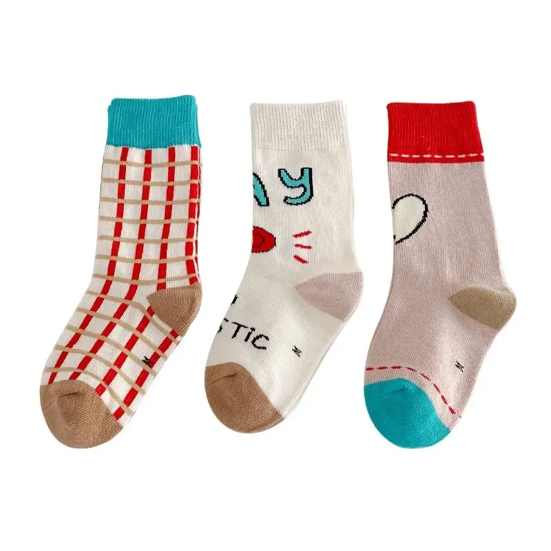 3pairs/lot Ins New Fashion Baby Socks 1-8 Years Children Boys And Girls Socks Fashion Knit Children