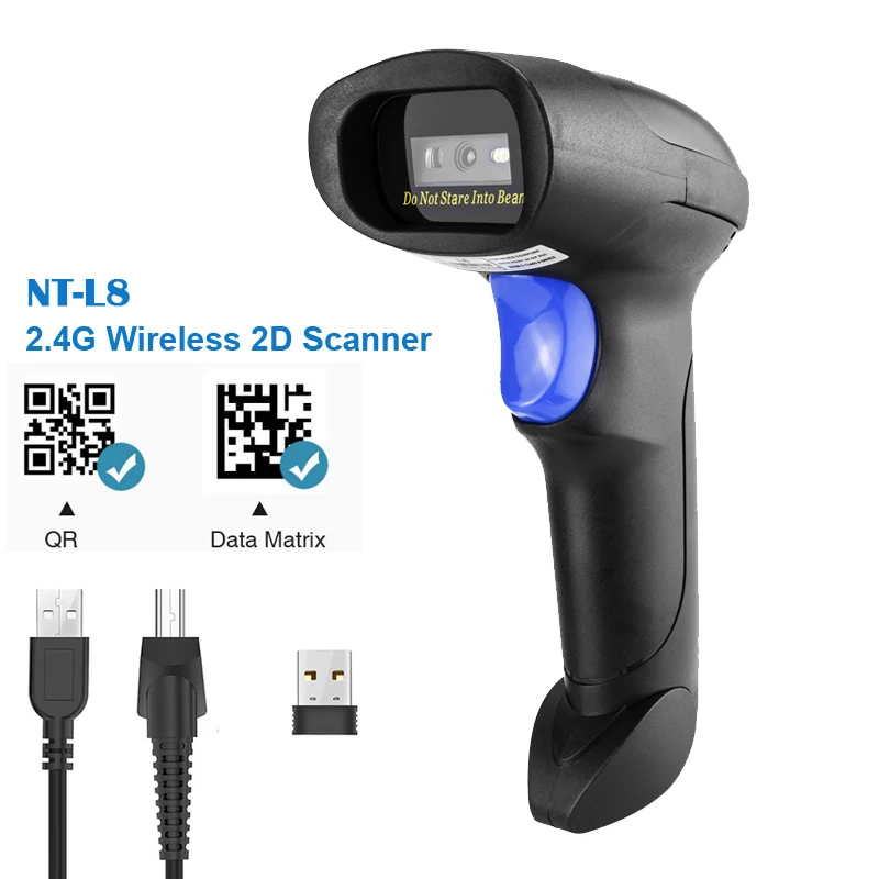 NETUM – Scanner de code à barres portatif NT-1698W et NT-1228BL, bluetooth 1D/2D QR, lecteur, PDF417, pour iPad, iOS et Android
