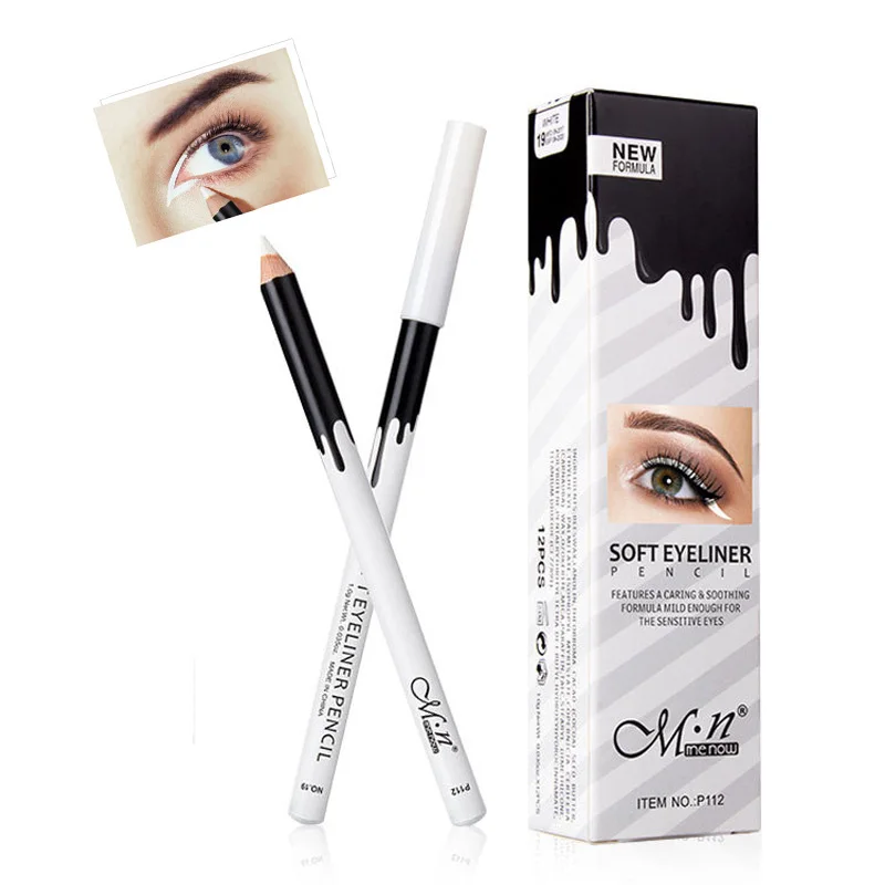 

Professional White Eyeliner Pencil Soft Wooden Eye Liner Pen Waterproof Makeup Easy To Use Eyes Polish Beauty Comestics