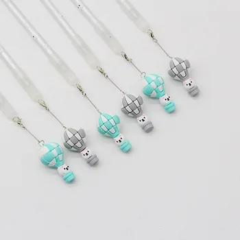 

24PCS Student's Creative Lovely All Needle Tube Gel Pens Cartoon Hot Air Balloon Pendant Signature Pen Stationery