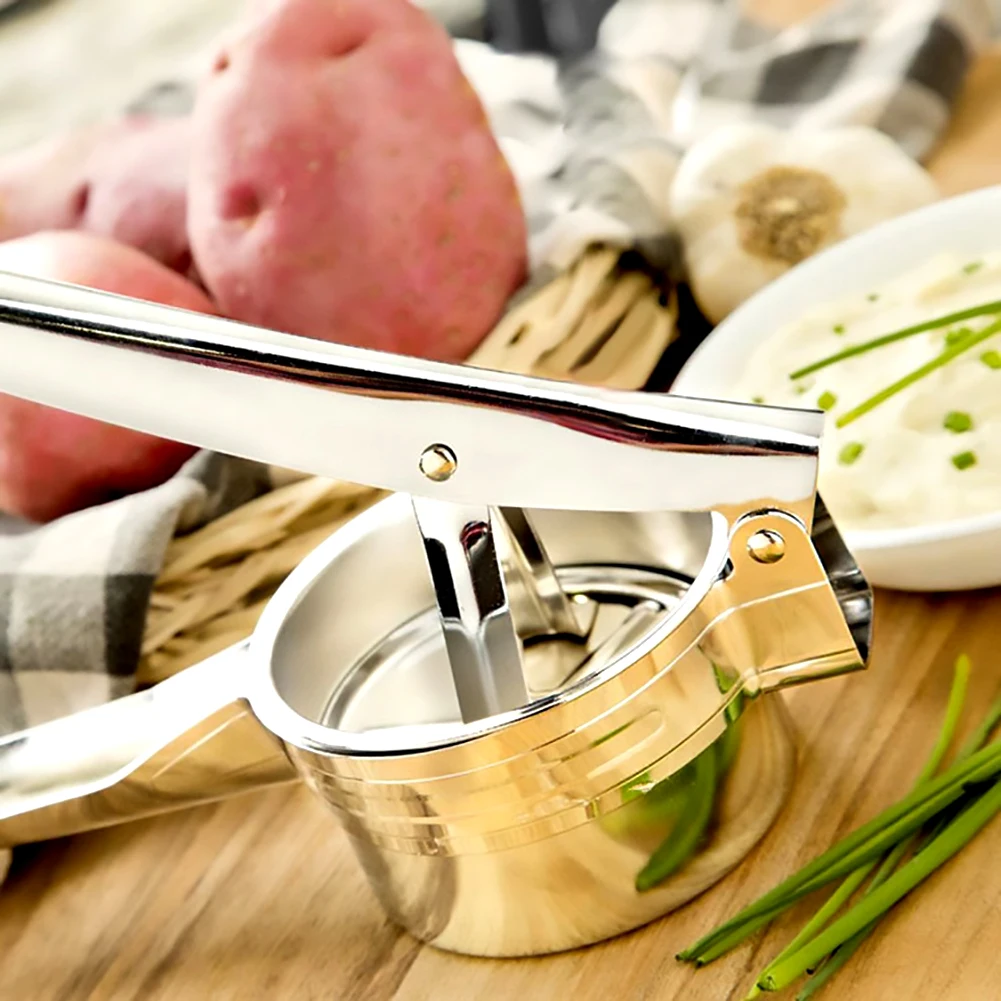 3 in 1 Stainless Steel Potato Masher Ricer Puree Fruit Vegetable Press Maker Set