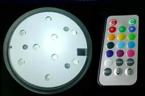 

9 светодиодов плавучий светильник с дистанционным управлением, работающая от батарейки SMD лампа с плоской поверхностью с контроллером, водонепроницаемый, для свадьбы/Дня Святого Валентина, многоцветный