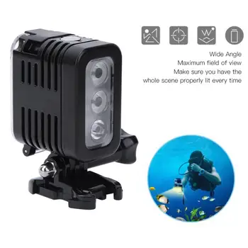 

USB Rechargeable Battery Waterproof LED Video Lamp 30m Underwater Diving Fill Light for Gopro / for DJI OSMO Sports Camera