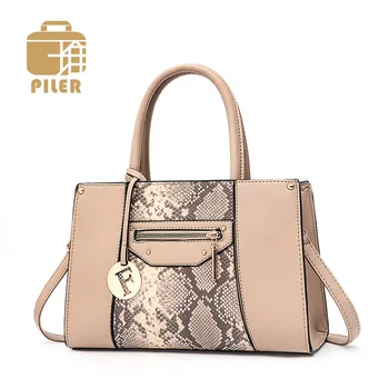 

Piler Luxury Serpentine Women Bag Handbags Alligator Patten Leather Designer Tote Elegant PU Shoulder Bags Ladies Messenger Bag