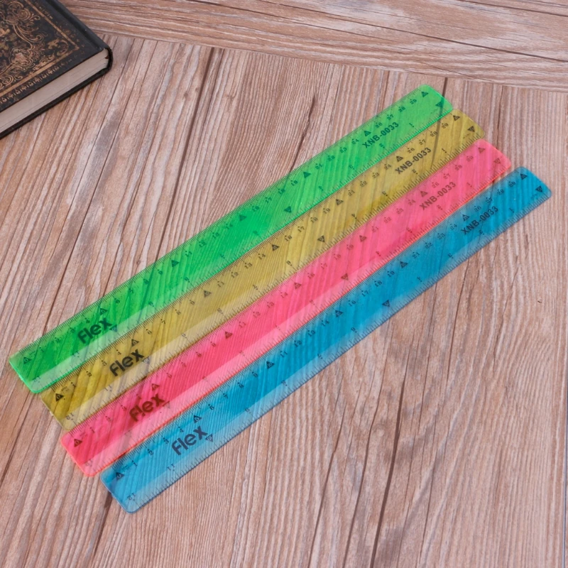 Ruler Set Soft 30cm Multicolour Flexible Creative Stationery Rule